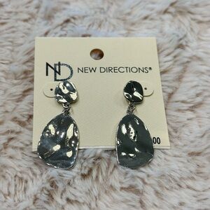 New Directions Shiny Silver Earrings